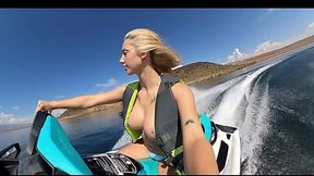 Sexy Buxom Blonde Vloger Demonstrates Her Gorgeous Feminine Charms During Her Exciting Adventures