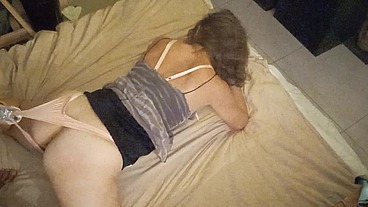 1299 (FULL) - Amateur Slut, Thong, Zebra Cotton Dress, Pink Satin Outfit, Doggy Style, Blowjob, POV, Ass Licking, Heels, Rimming, Deepthroat, Pussy Fuck, Dirty Talk