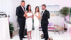Madalina Moon & Juniper Ren - Runaway Grooms! Deflowering Our Chicks Before Their Husbands