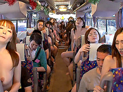 Luscious Japanese chick enjoys extreme fuck fest on the bus