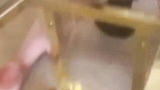 Hotwife practicing to take two bbc into front of cuck husband