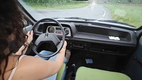 Rainy day drive with a lot of stalling HD