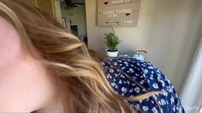 Pov fuck session with plump roommate