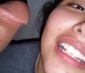 Latina Thot Gives Sloppy Head to BBC While Boyfriend Away
