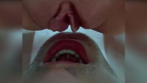 Dominatrix pisseth in mouth, drinks pee and swallows