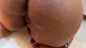 saudi beautiful big ass & tight pussy stepmom stuck under bed now she want rough anal from stranger