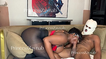Extremely horny busty babe loves to take bbc in the couch