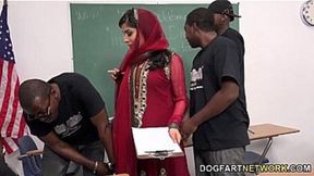 Nadia Ali Gangbangged by Student Guys