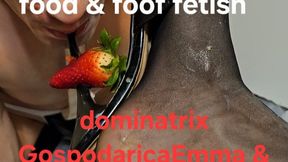 Food and Foot fetish session with dominatrix GospodaricaEmma and Her sub Wolfy01
