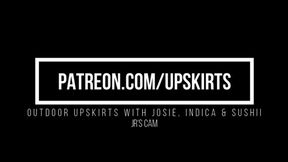 Outdoor Upskirts with Josie Indica and Sushii