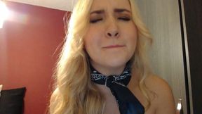 Blonde Girl Masturbates in Front of You