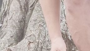 Dirty soles on the tree
