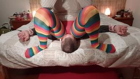 Face Sitting In Colored Flash Pantyhose!