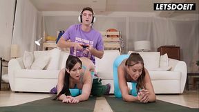 Lady Gang Won't Let Virgin Dude Play On Console - HORNY HOSTEL