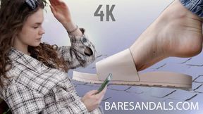 Katja dangling rubber slides while ignoring you - 25043 - 4K