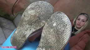 Dirty Feet and FlipFlops (Muddy) POV by Princess Hannah # SD MOBILE - Girls Fetish Br