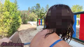 Dick&#x1F346; Flash Park Blow Job Cum In Tits Risky XXX