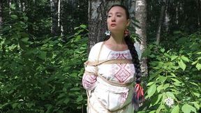 Sofi in the Ethnic dress_Bondage in the forest_Part 1-2_Full version
