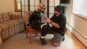 Blonde Nadia In Catsuit And Boots