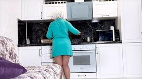 Mom In The Kitchen, Stepson's Dick&#x1F346; Crashing Her Ass&#x1F351;