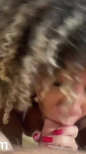 Iconic moment from &quot;Very Hot Curly Latina: POV Blow Job Casting with Perfect Natural Tits&quot;