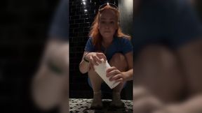 Pee in Public Restroom Gathering
