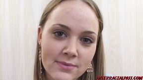 Blowjob dirt with smiling Amber Peach and Shane Diesel from Interracial Pass