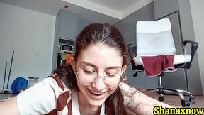 peeing in a bowl smell and sniff pee pussy fisting attempt