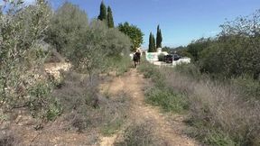 Slave ThannaA - First ever Bondage Walk Training in the spanish woods - Full Clip mp4 SD