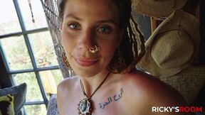 rickys room - indica flower loves ricky s big black cock in her holes