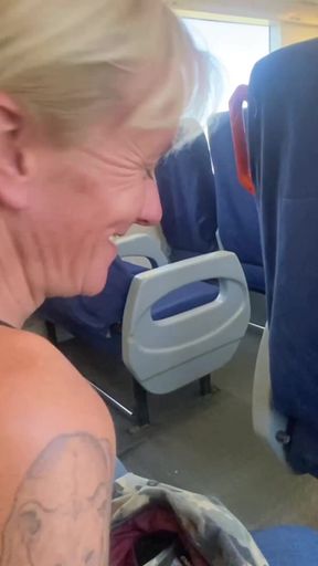Memorable moment from &quot;ACCIDENTAL SEX ON THE TRAIN - HANDJOB AND CUMSHOT WITH AMATEUR MILF&quot;