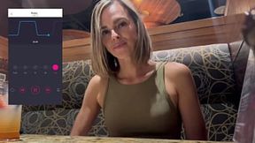 Restaurant orgasm&#x1F4A6; with vibrating toy