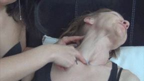 Play and touch veiny neck Ma