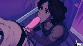 Anime Girl Curly Rican gets dominated by the PURGER