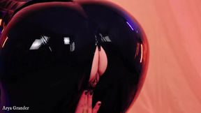 Latex Hot Teasing Video, Rubber Catsuit Arya Grander