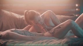 Cinematic and Erotic oral sex scene with a passionate couple