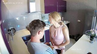 Cheating Babe in Hard Action while Boyfriend is Watching TV
