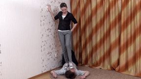 Good boy experiences trampling by the dominant young goddess, vf0108h 720p
