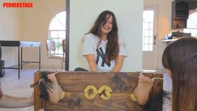 Amazon girl with extremely ticklish feet