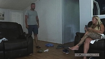 Lazy Tattoo Milf gets taught a lesson. Double teamed in the dungeon FULL VIDEO