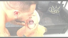 Rough rodeo ride, blonde babe bared, monster-cock&#x1F346; pounded, creampie overflowed