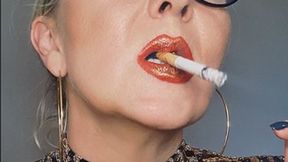 Sexy close up Marlboro Red 100 smoking