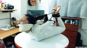 Elvira’s Tightest Hogtie - Gagged, Helpless and Humiliated