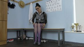 Pixiee; Cum On Her Fishnet Covered Pussy