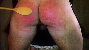 Red Ass Caned, Paddled And Spooned