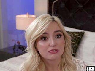 Big tits stepmom and hot teen enjoyed rough threesome fucking after gave a blowjob