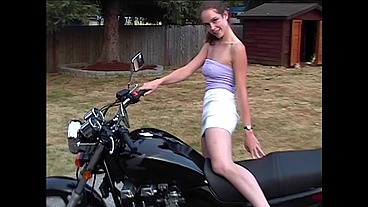 Victoria 23 Yr Old Biker in Keds Amateur BTS Photoshoot
