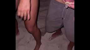 Belinha and her search for dicks went dogging on Abricó beach