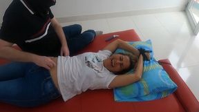 Tickling abdomen, armpits, navel and neck:Sian