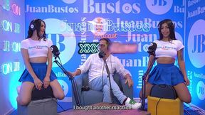 hot latin stepsisters riding the fuck machine together on juanbustospodcast
